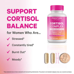 Pink Stork etiqueta con lista de ingredientes clave y beneficios visibles