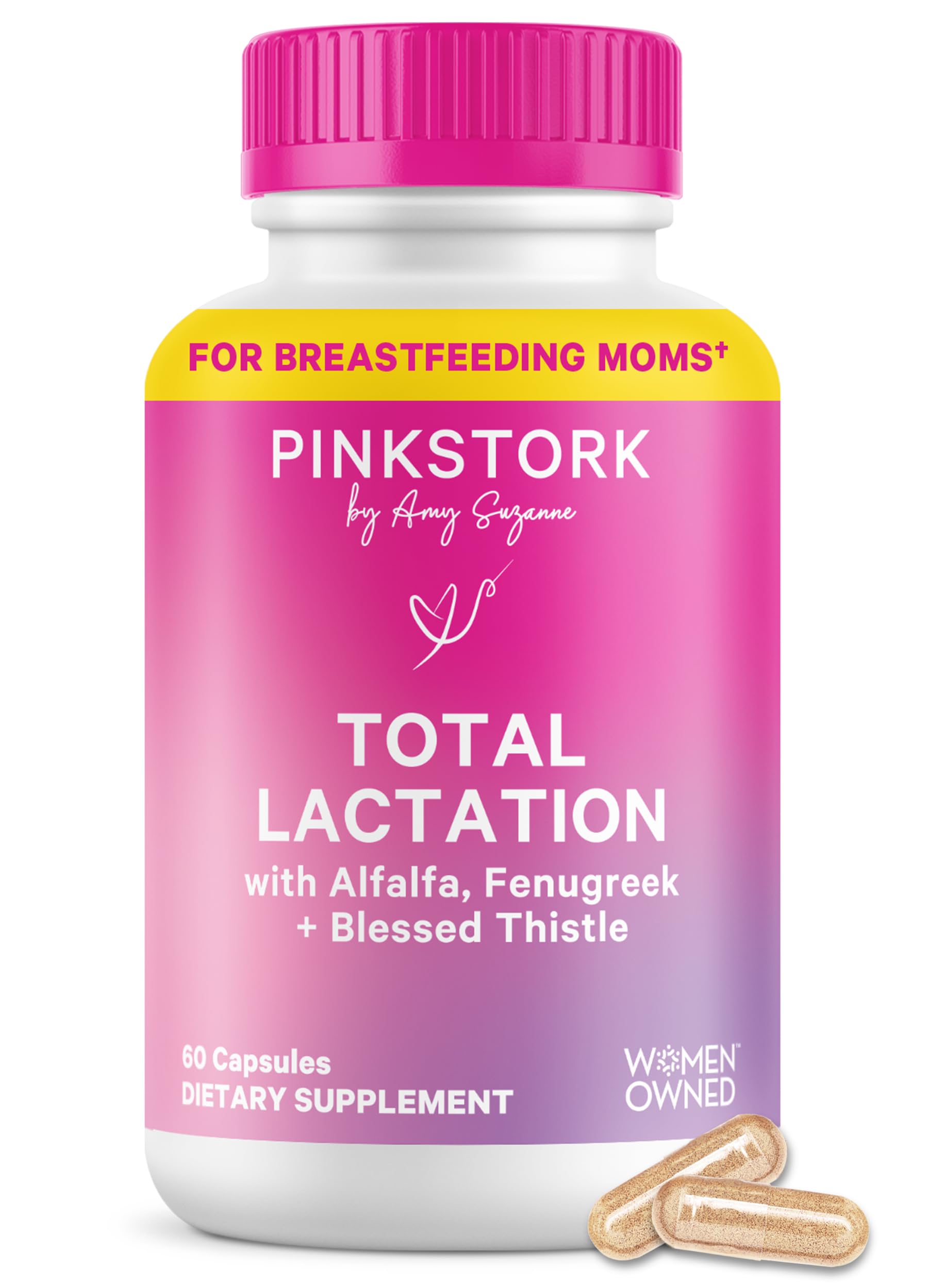 Pink Stork frasco frente mostrando etiqueta clara y confianza