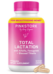 Pink Stork frasco frente mostrando etiqueta clara y confianza