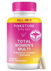 Pink Stork frasco frontal mostrando diseño y confianza