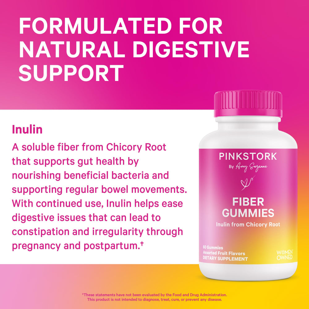 Pink Stork Detalle de gomitas con textura suave y color natural.