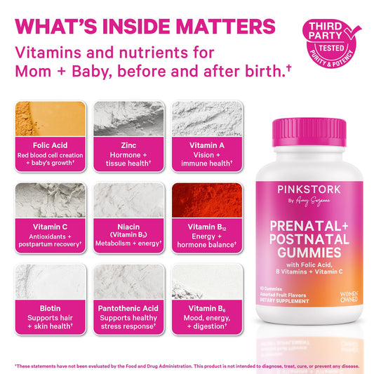Pink Stork primer plano de textura de gomita que indica suavidad y sabor