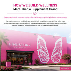 Pink Stork vertido en batido demostrando mezcla fácil y versatilidad