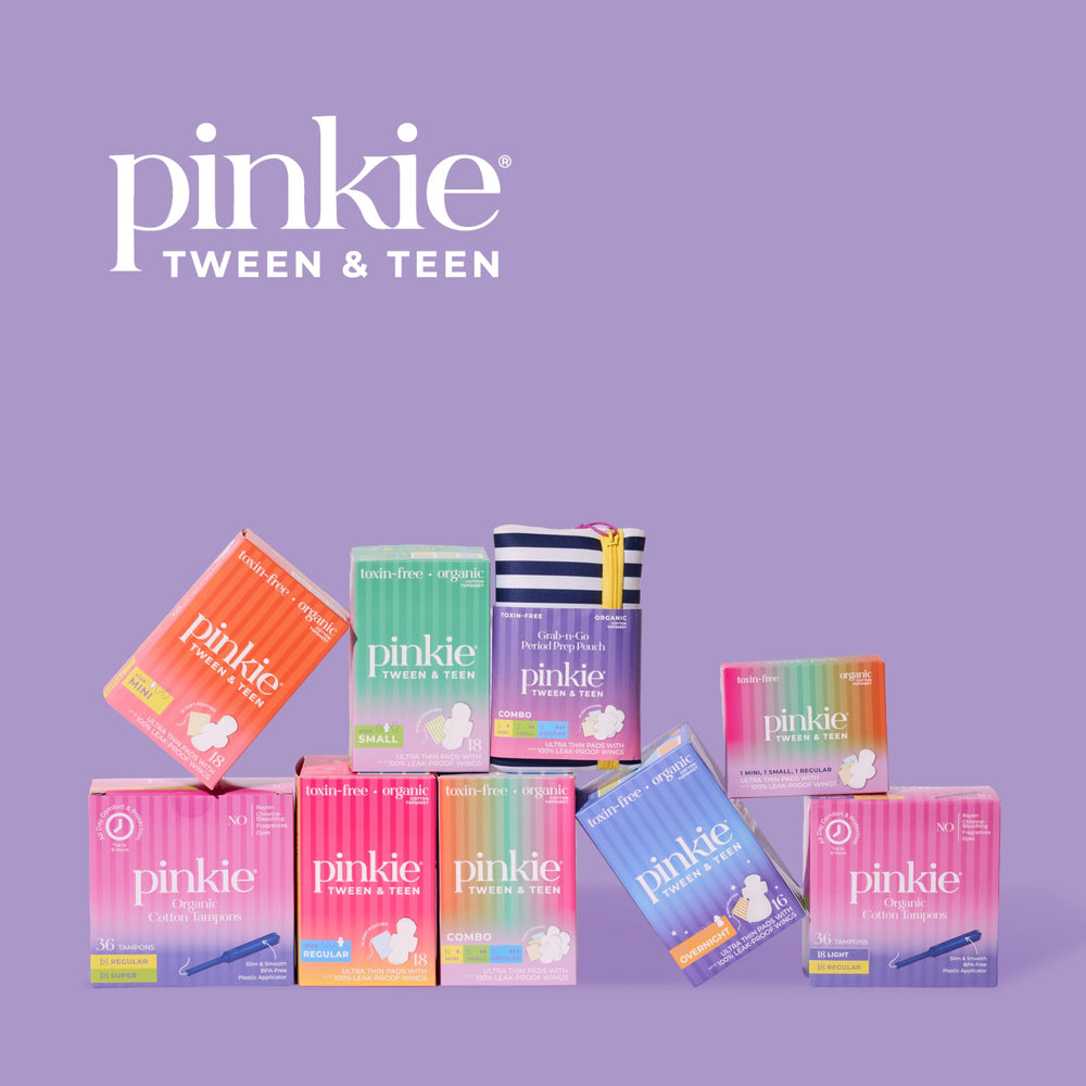 Pinkie disposición de 18 unidades mostrando mini, pequeña y regular, permite probar tallas