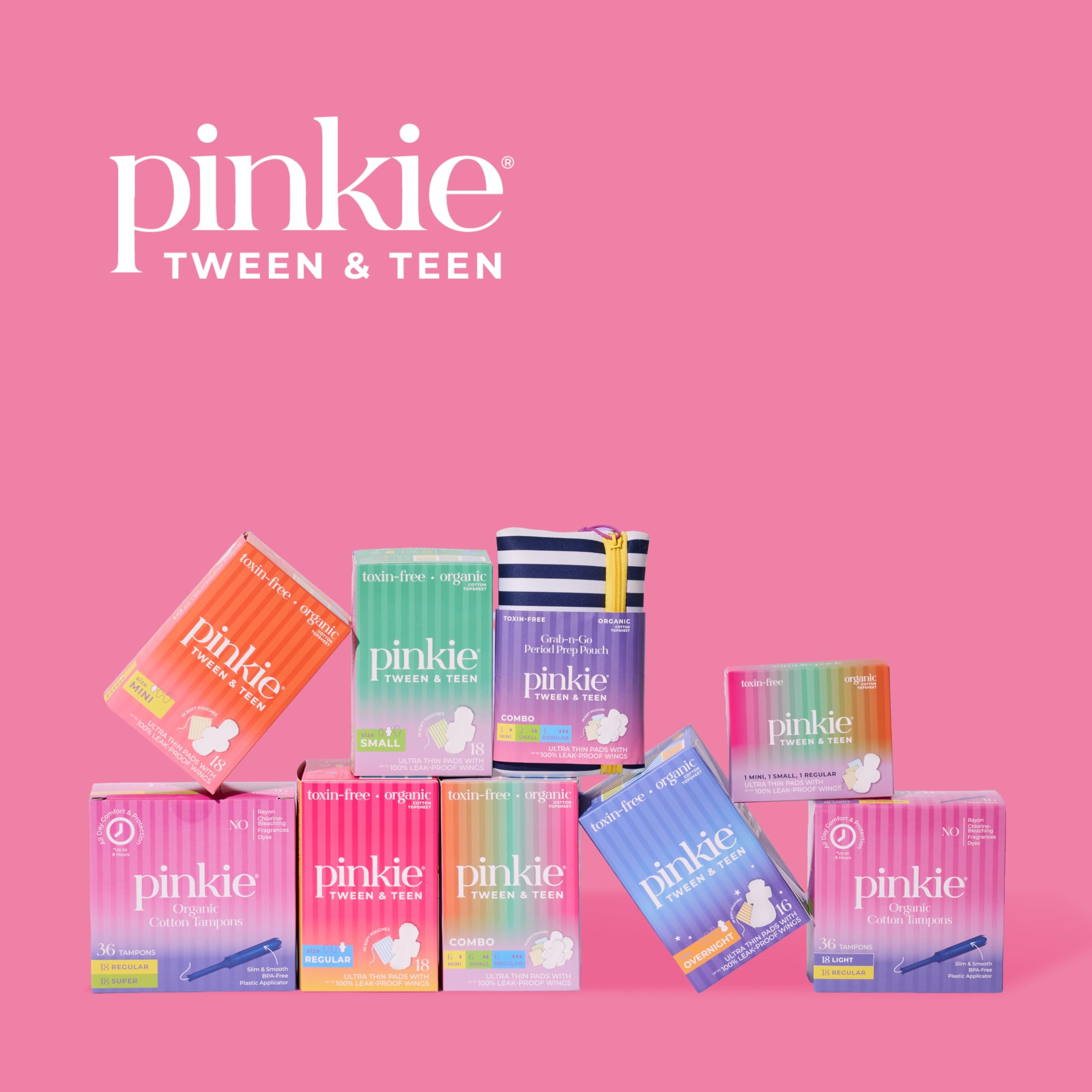 Pinkie etiqueta que indica libre de tintes y sin fragancia