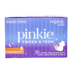 Pinkie frente del paquete mostrando diseño y conteo para confianza nocturna