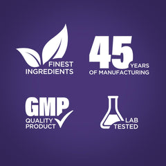 Piping Rock etiqueta con información y certificados que transmite confianza y pruebas de laboratorio