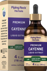 Piping Rock frasco frente mostrando etiqueta clara y volumen 4 fl oz para identificación rápida