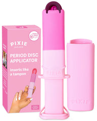 Pixie Cup aplicador frente en empaque, fácil identificación y uso
