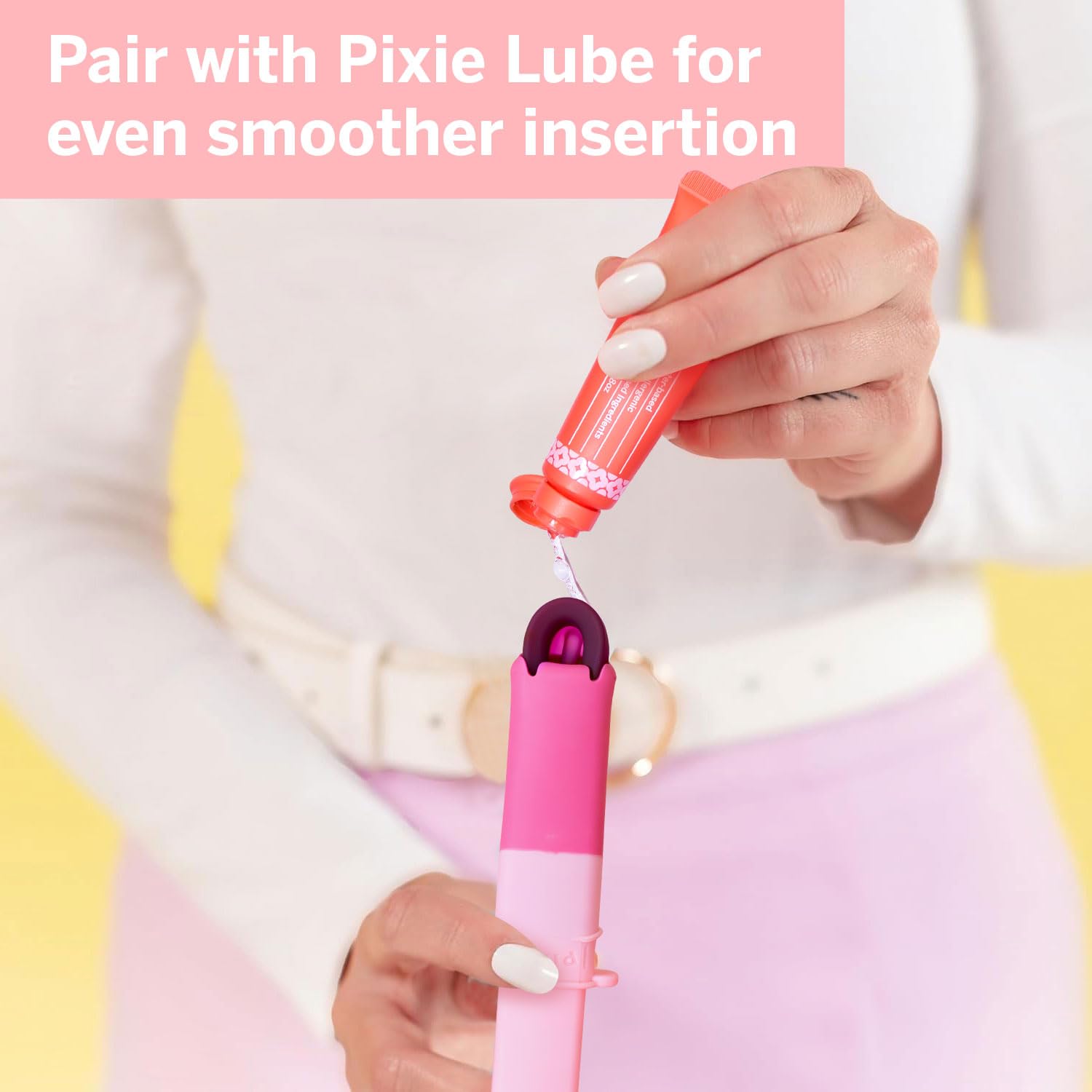 Pixie Cup macro del material TPE, textura lisa para higiene