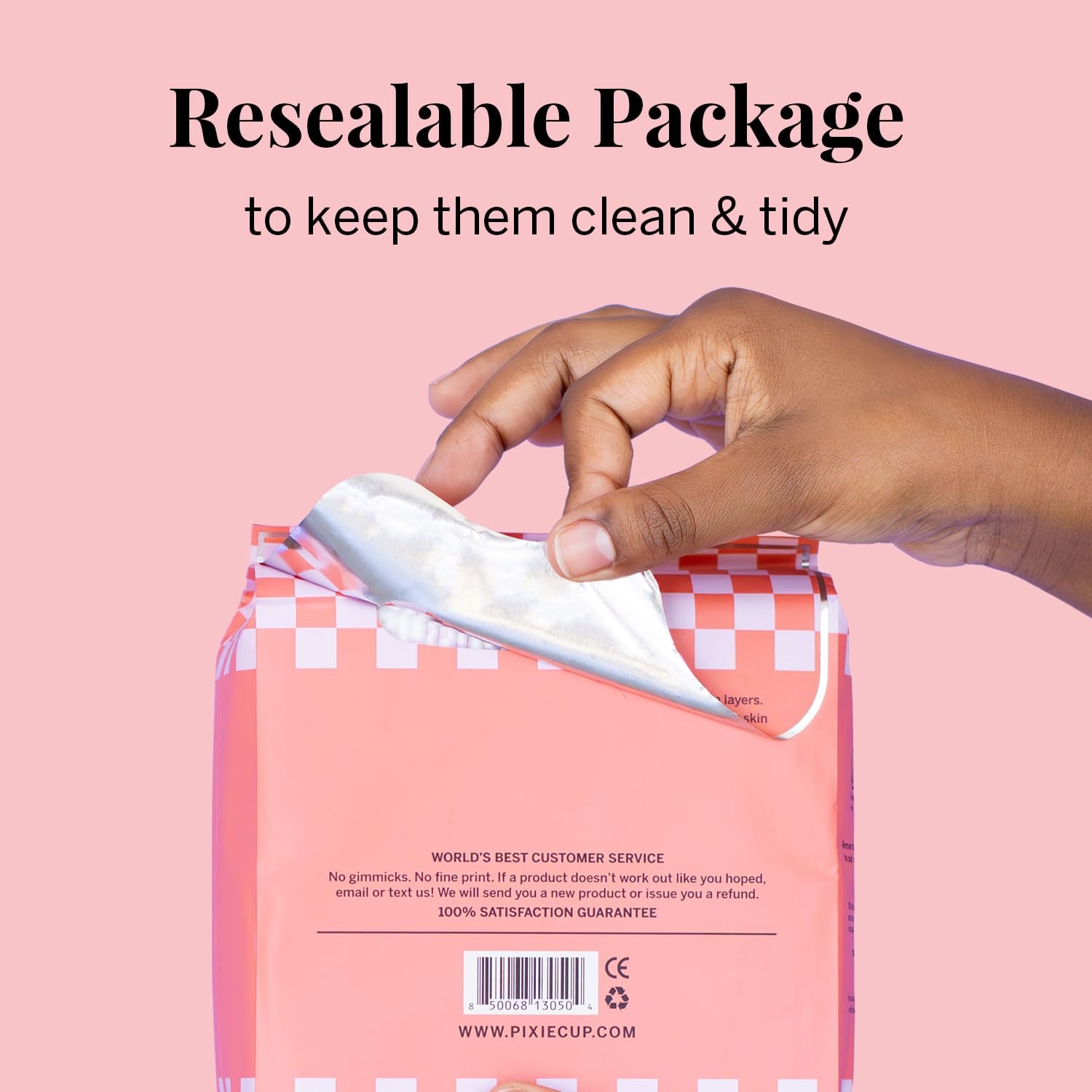 Pixie caja abierta con 88 unidades lista para reponer el baño