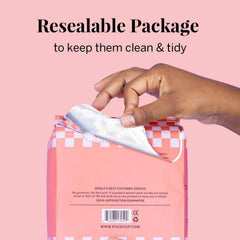 Pixie caja abierta con 88 unidades lista para reponer el baño