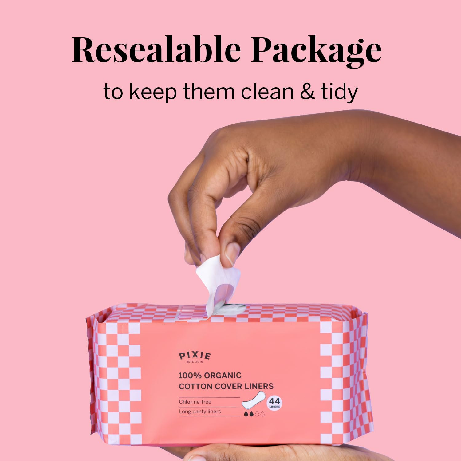 Pixie Cup caja abierta con 44 unidades lista para uso prolongado