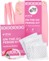 Pixie Cup embalaje frontal mostrando kit compacto y discreto