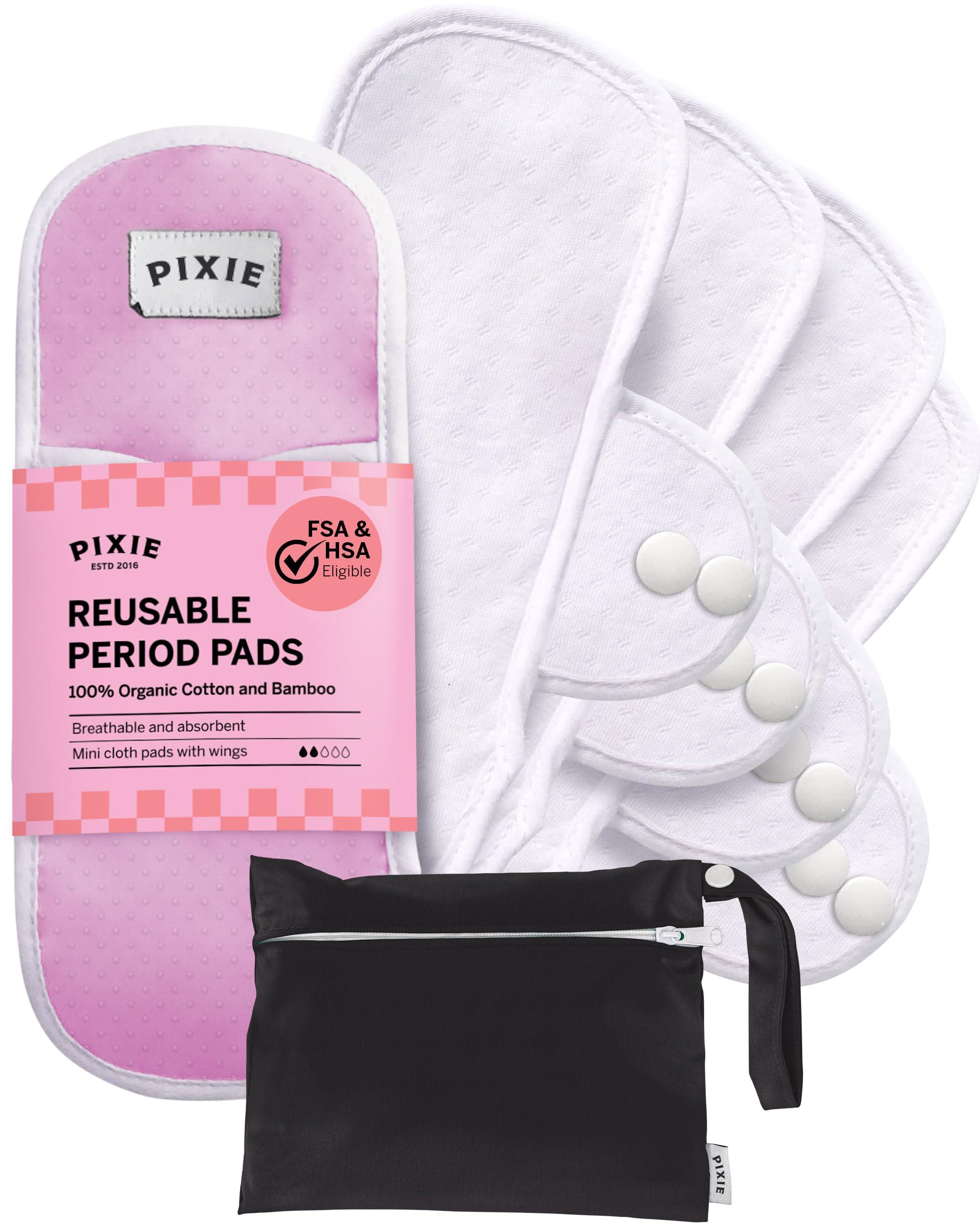 Pixie Cup empaque frontal mostrando producto y beneficios