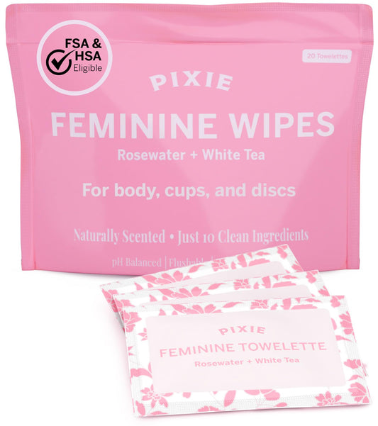 Pixie Cup empaque frontal mostrando beneficio biodegradable