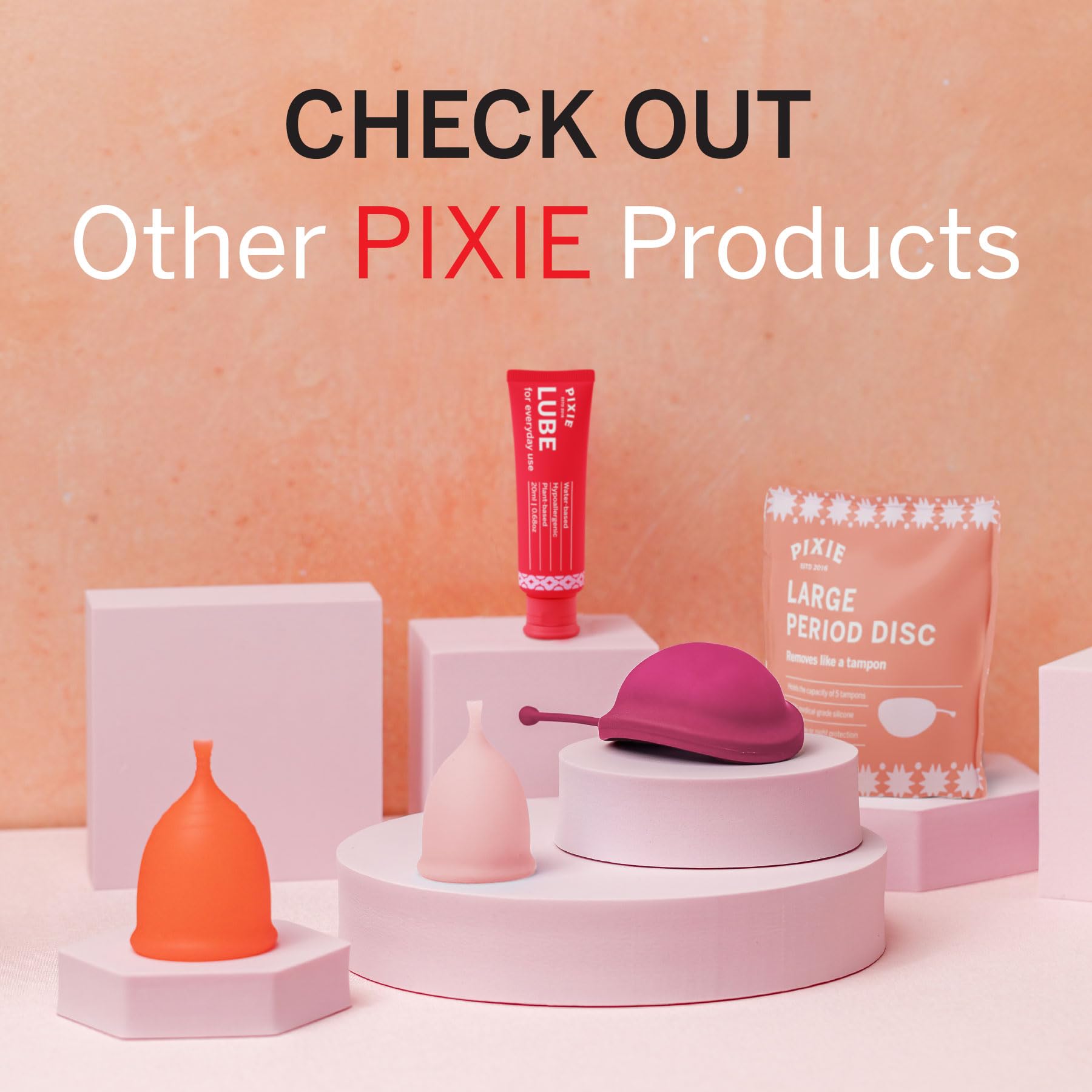 Pixie Cup superficie limpia tras enjuague mostrando sin residuos