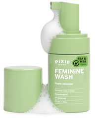 Pixie Cup frasco frontal mostrando diseño práctico y ventaja de viaje