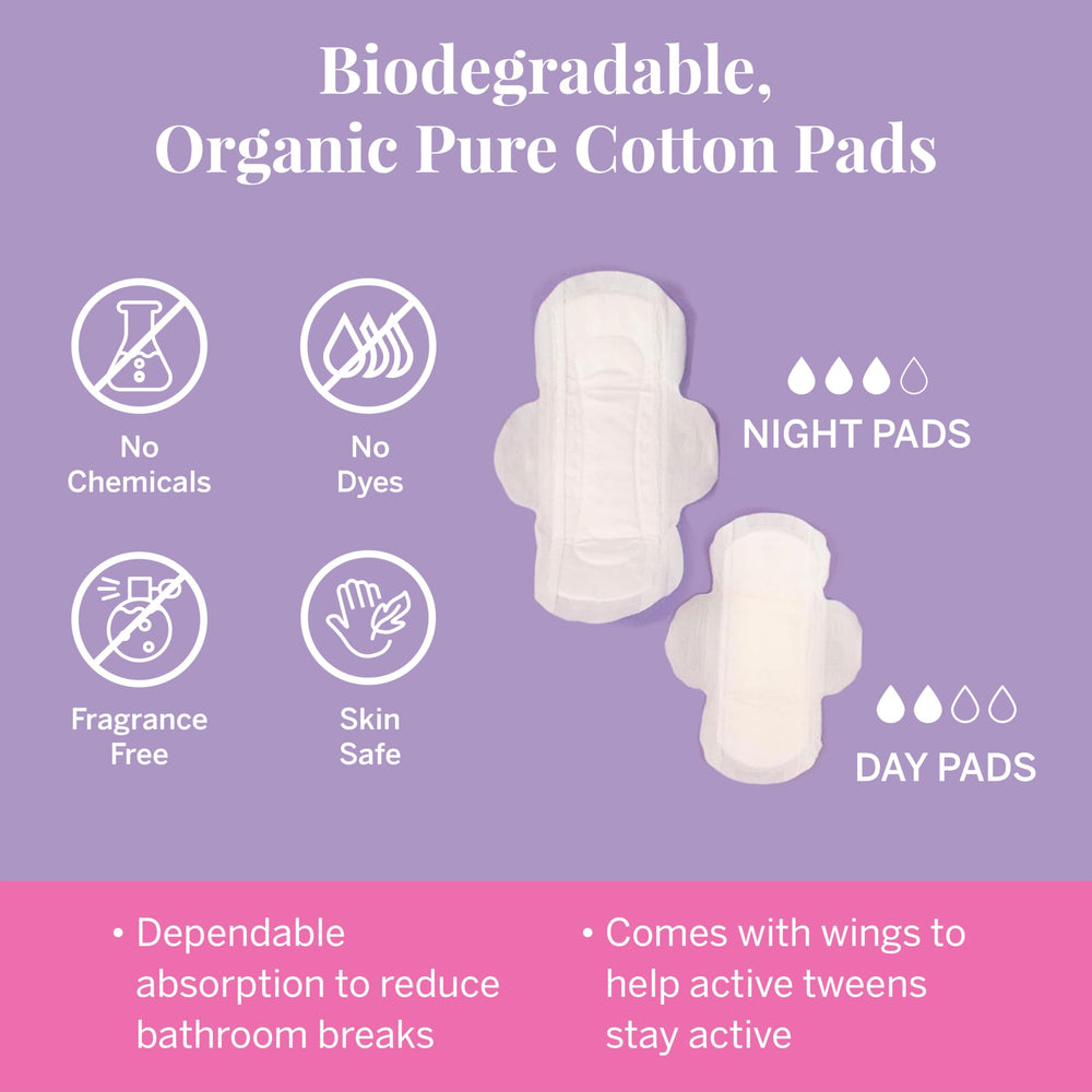 Toalla mini Pixie en uso discreto para manchas con ajuste cómodo y protección