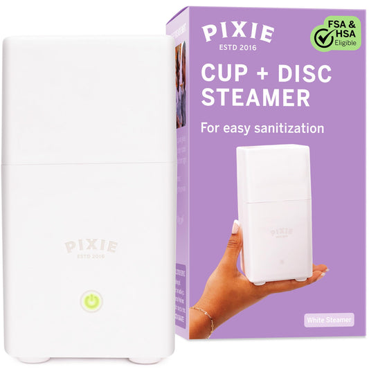 Pixie Cup esterilizador frontal compacto que muestra diseño portátil y eficiencia
