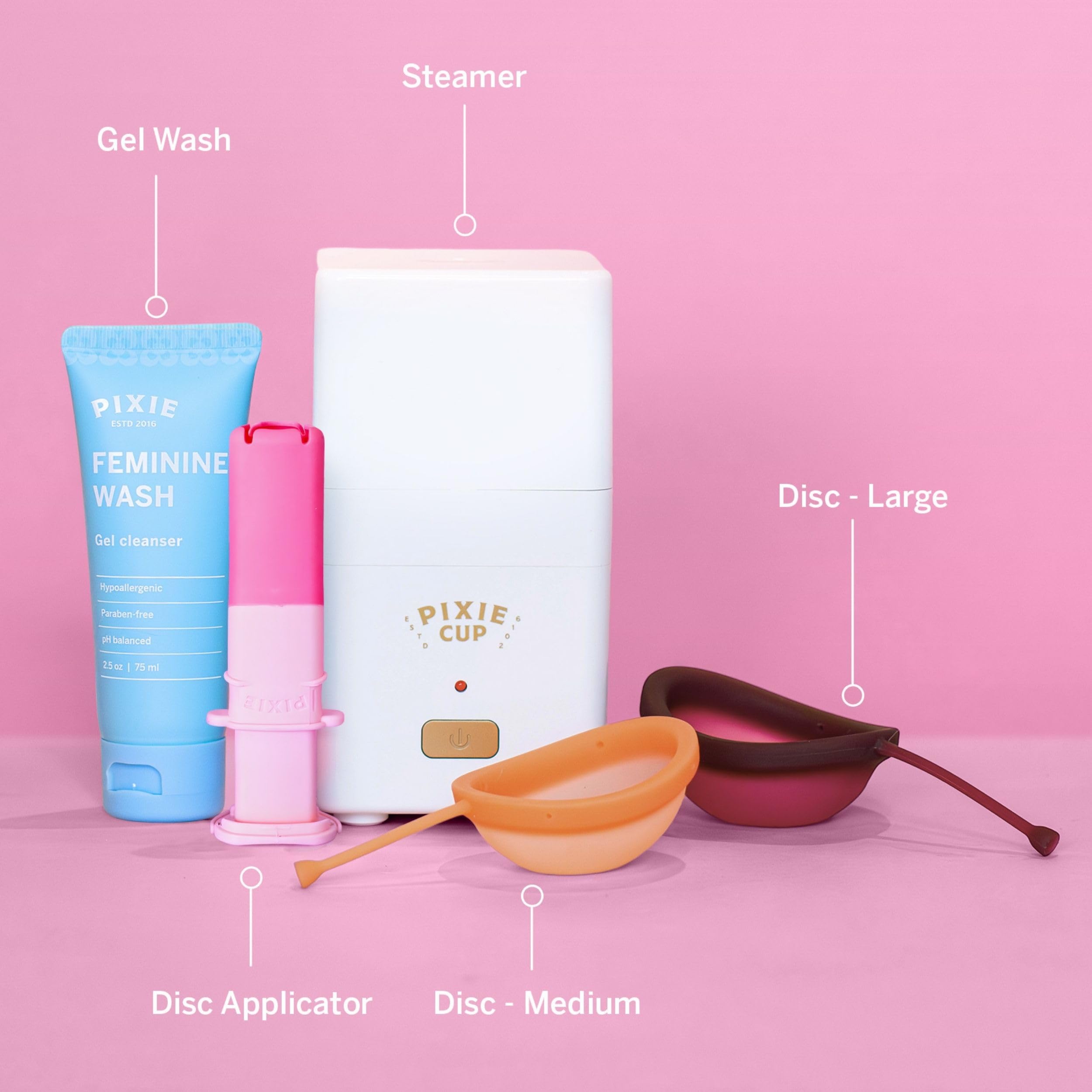 Pixie Cup primer plano de silicona médica suave, comodidad y seguridad