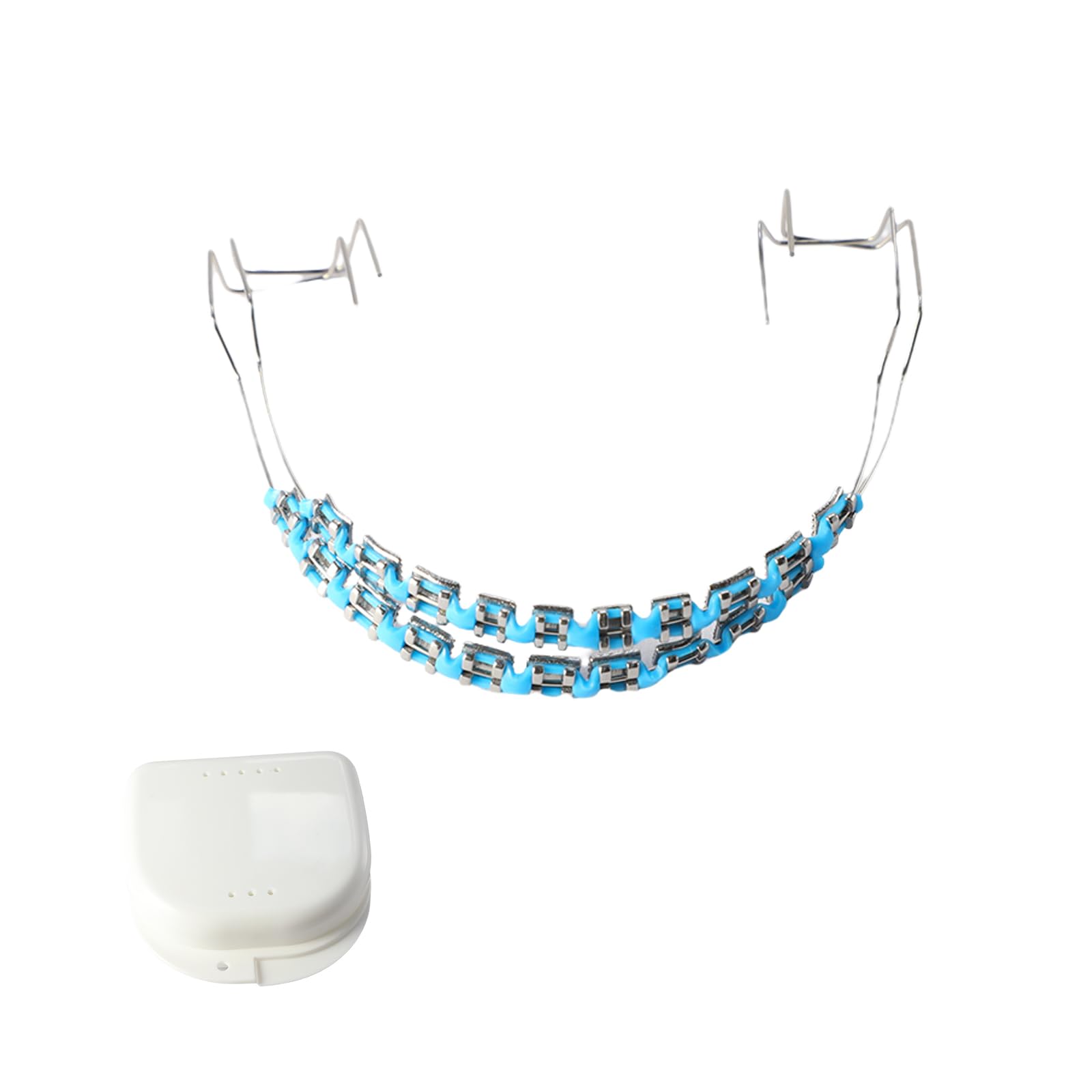 PKRFCJ brackets falsos frontal mostrando paquete y beneficio explicativo