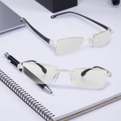 PKRFCJ gafas en uso leyendo con pantalla, reduce fatiga visual
