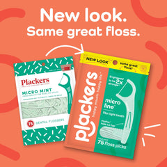 Plackers primer plano del hilo microfino que entra en espacios estrechos