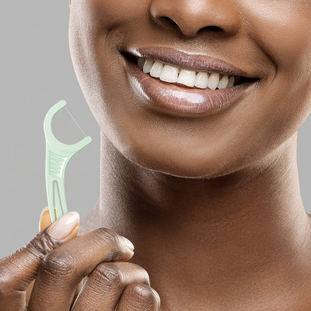 Plackers flosser plegado con palillo listo para uso práctico inmediato