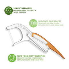Plackers OrthoPick cabeza ajustable que permite limpiar dientes posteriores