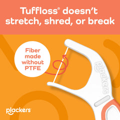 Plackers OrthoPick en uso con brackets mostrando limpieza segura