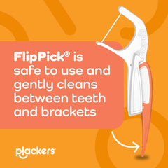 FlipPick de Plackers desplegado para acceso entre brackets y precisión