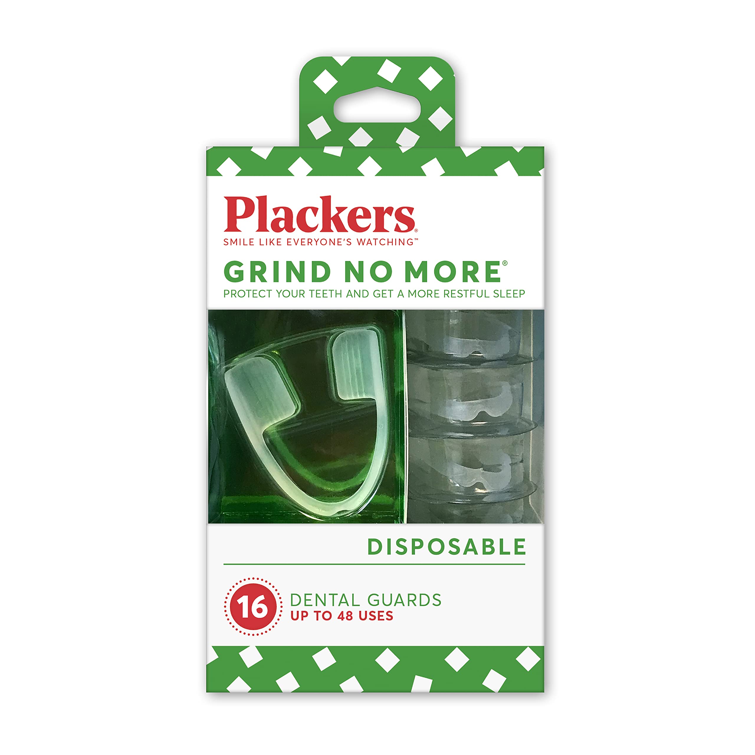Plackers empaque frontal mostrando 16 protectores y facilidad de uso