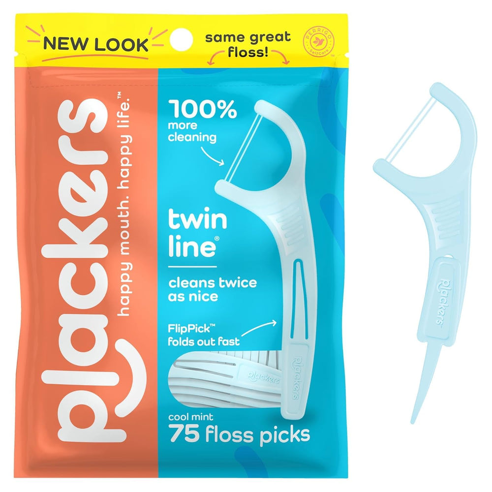Plackers paquete frontal mostrando 225 palillos para higiene rápida