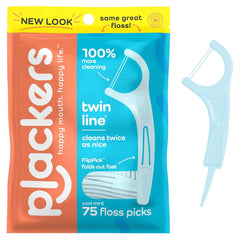 Plackers paquete frontal mostrando 225 palillos para higiene rápida