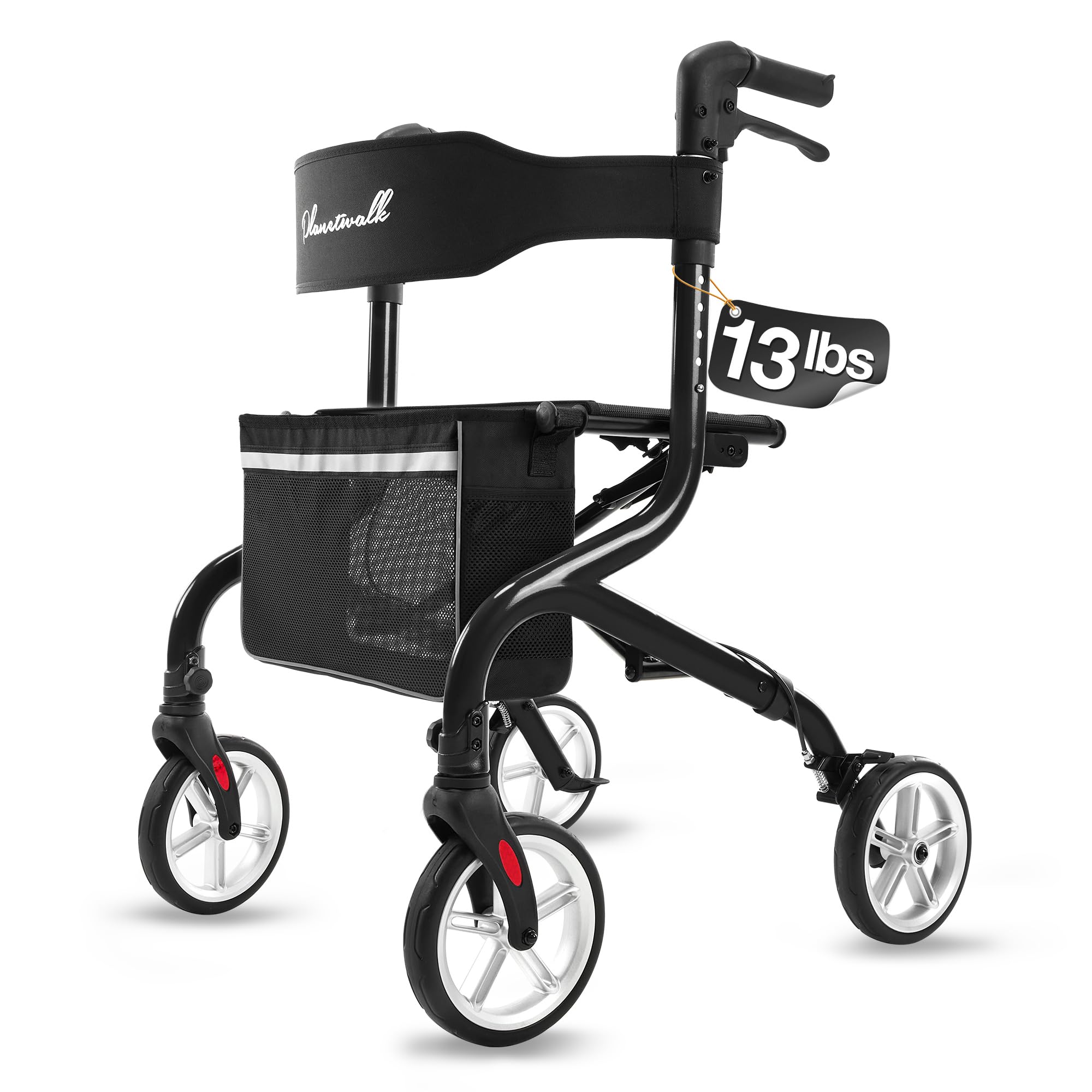 PLANET WALK andador frontal negro mostrando estructura estable y diseño moderno