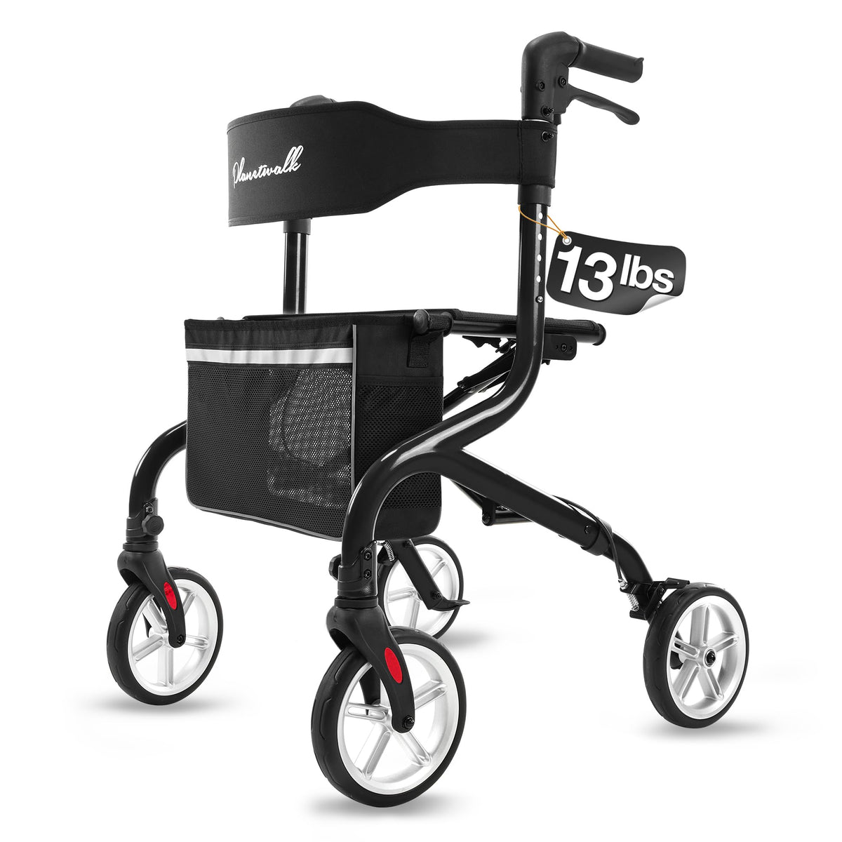 PLANET WALK andador frontal negro mostrando estructura estable y diseño moderno