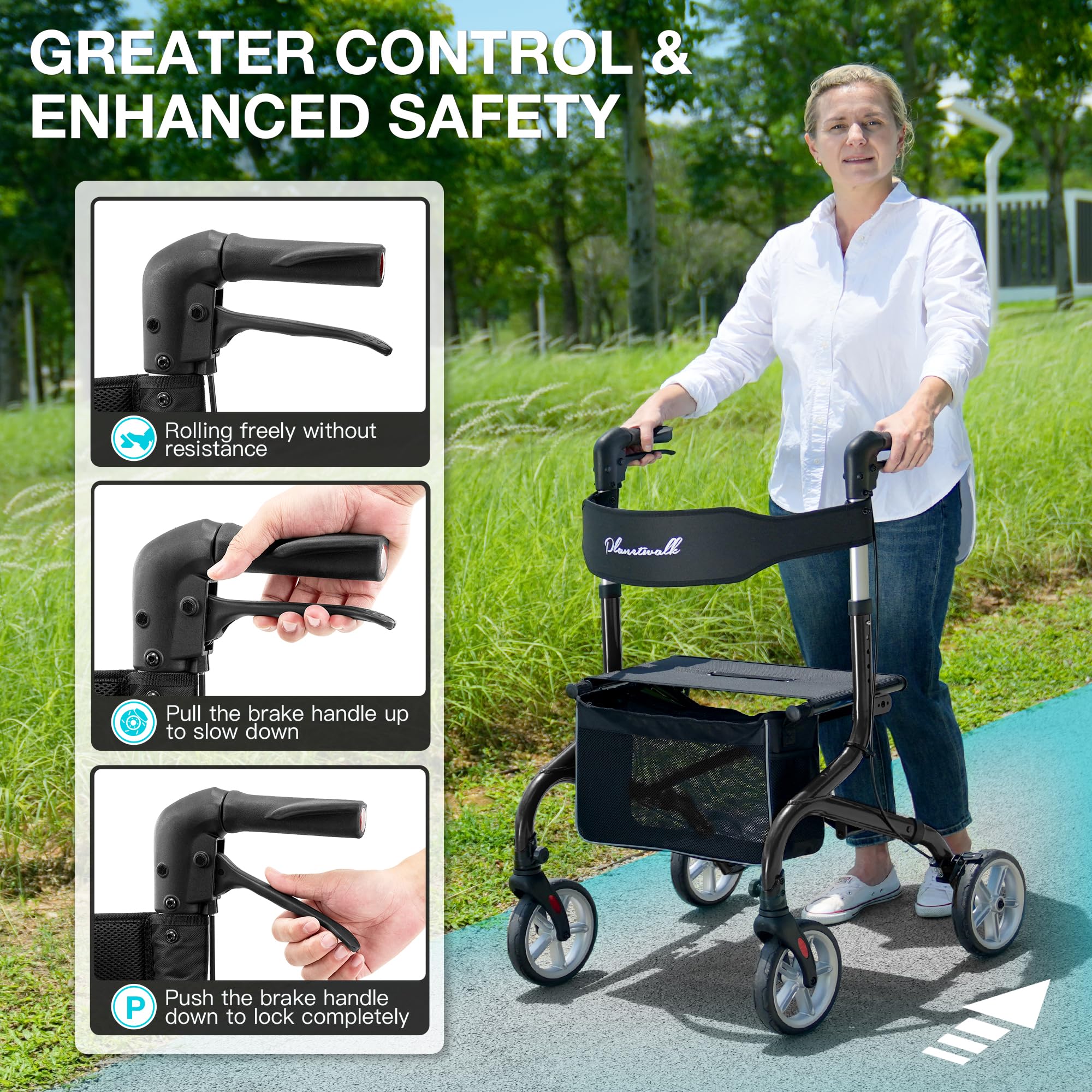 PLANET WALK bolsa desmontable con bandas reflectantes que mejora visibilidad nocturna