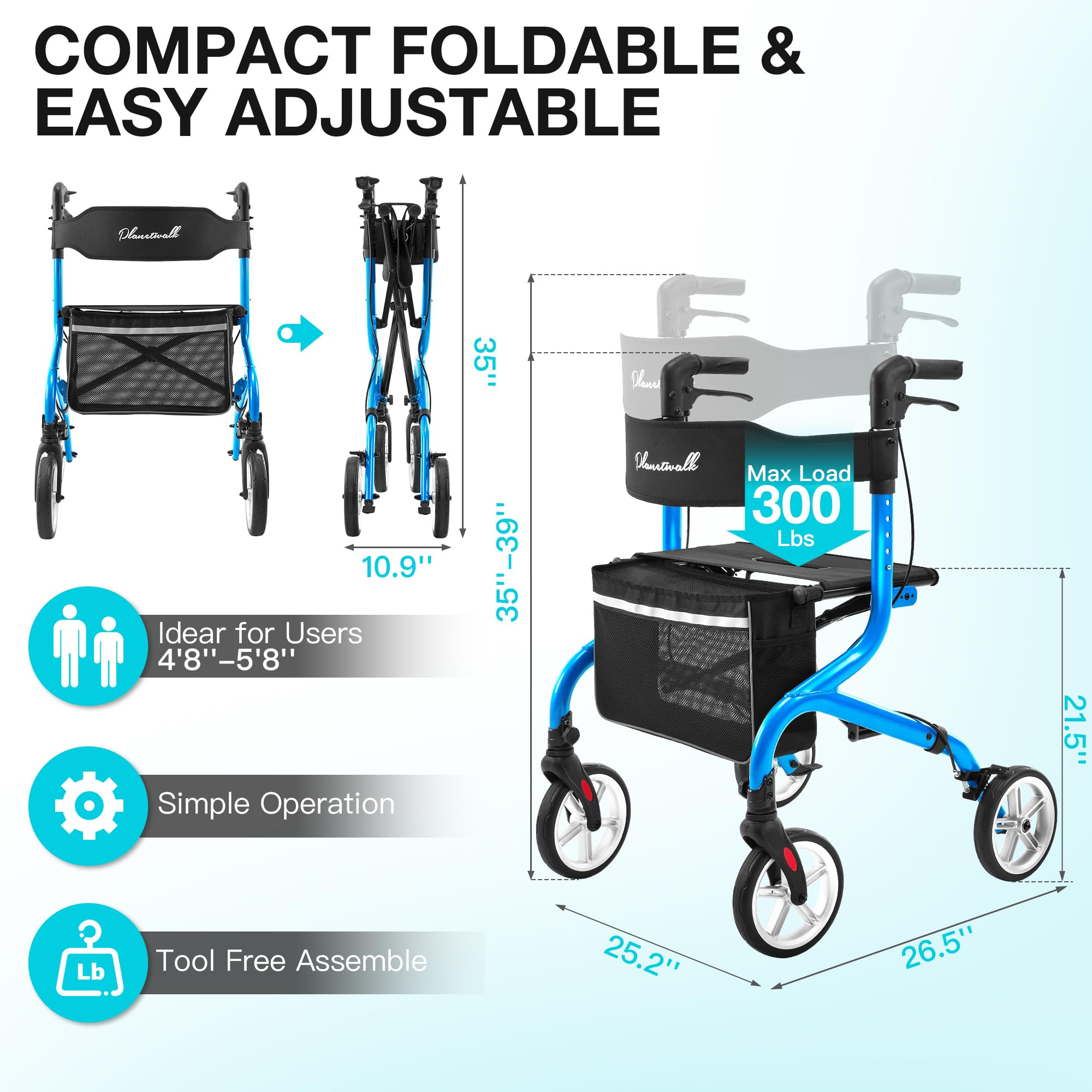PLANET WALK primer plano del asiento transpirable y cómodo para descansos seguros