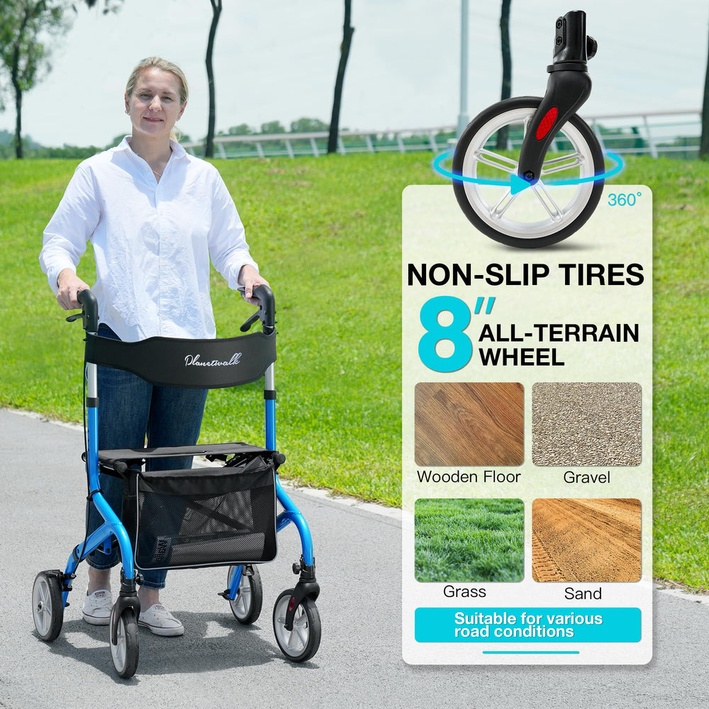 PLANET WALK rueda de goma 8 pulgadas con dibujo antideslizante para más tracción