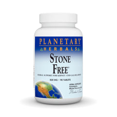 Planetary Herbals Stone Free vista frontal del envase con información clara y beneficio de soporte herbal