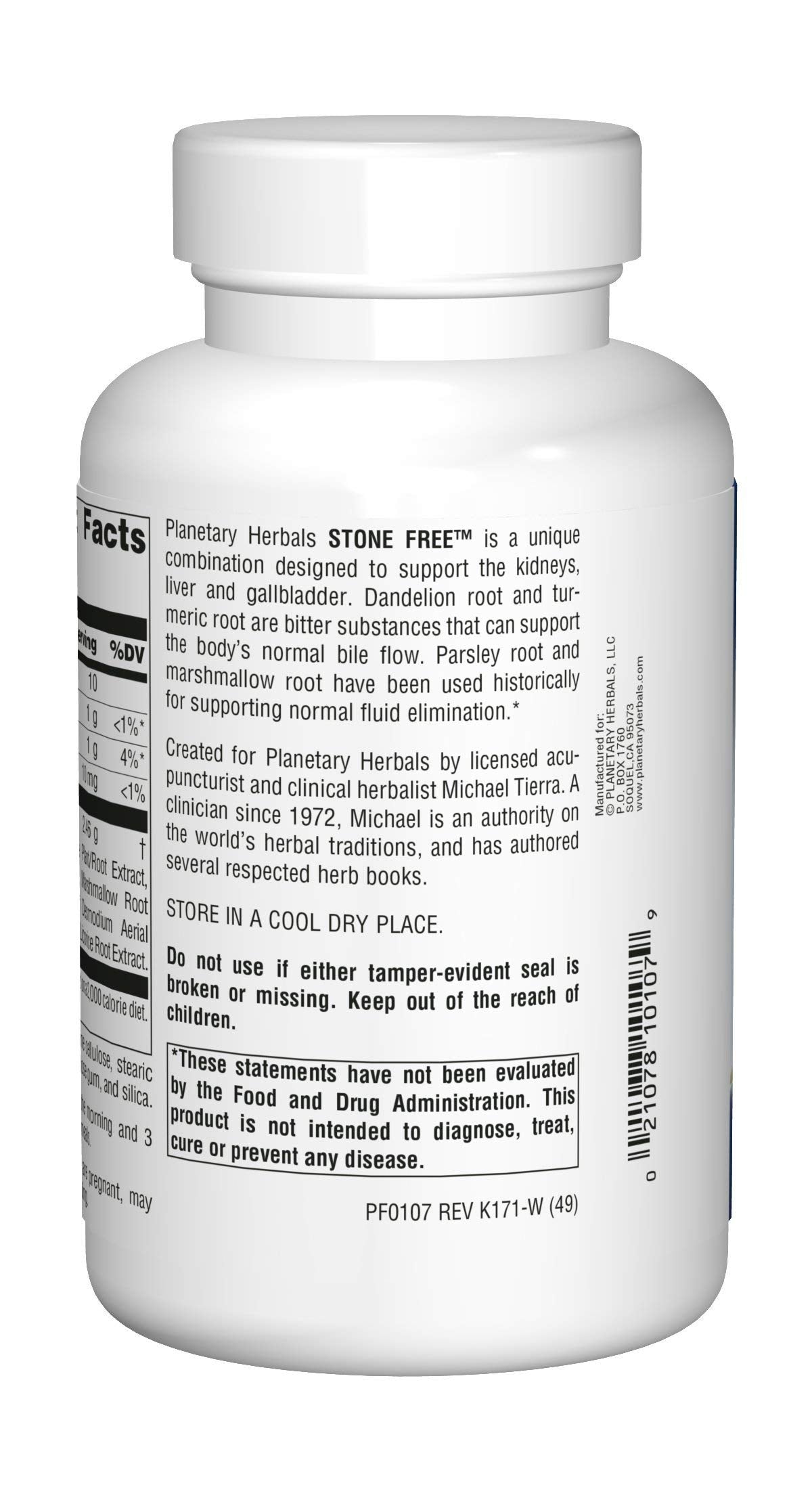 Planetary Herbals tabletas en primer plano para apreciar textura y formato de 820 mg