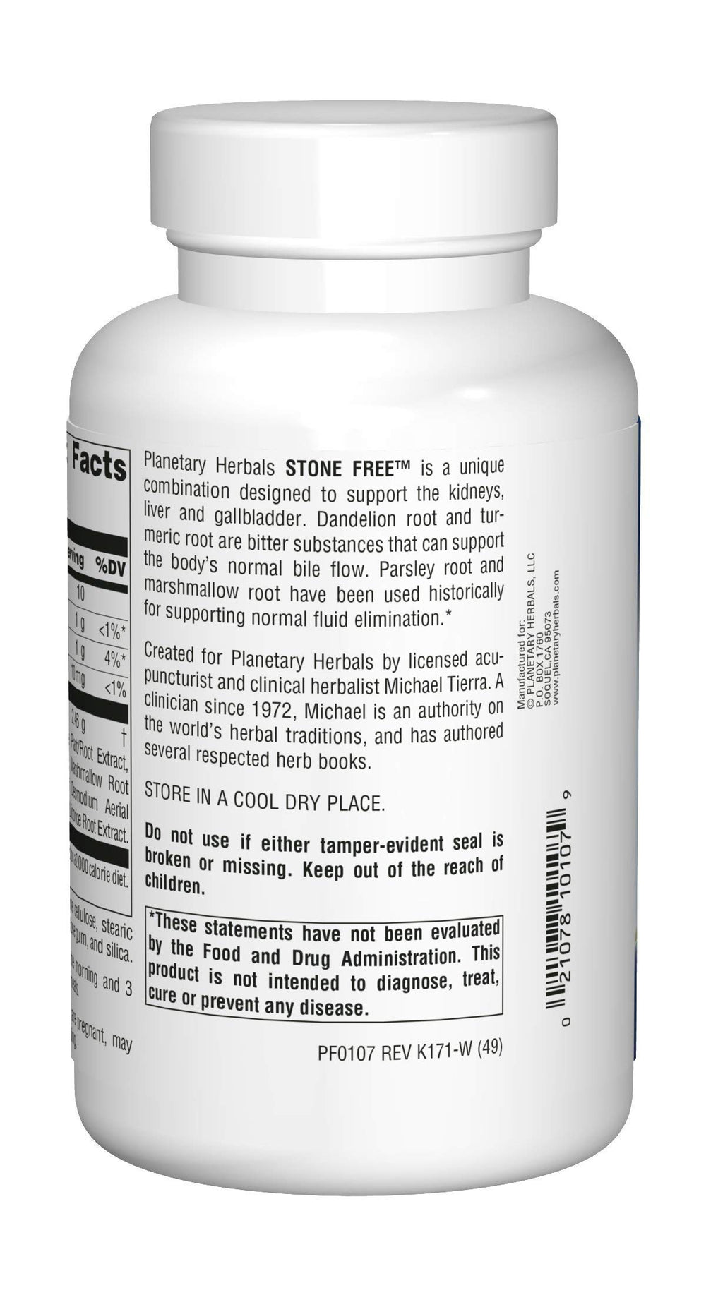Planetary Herbals tabletas en primer plano para apreciar textura y formato de 820 mg