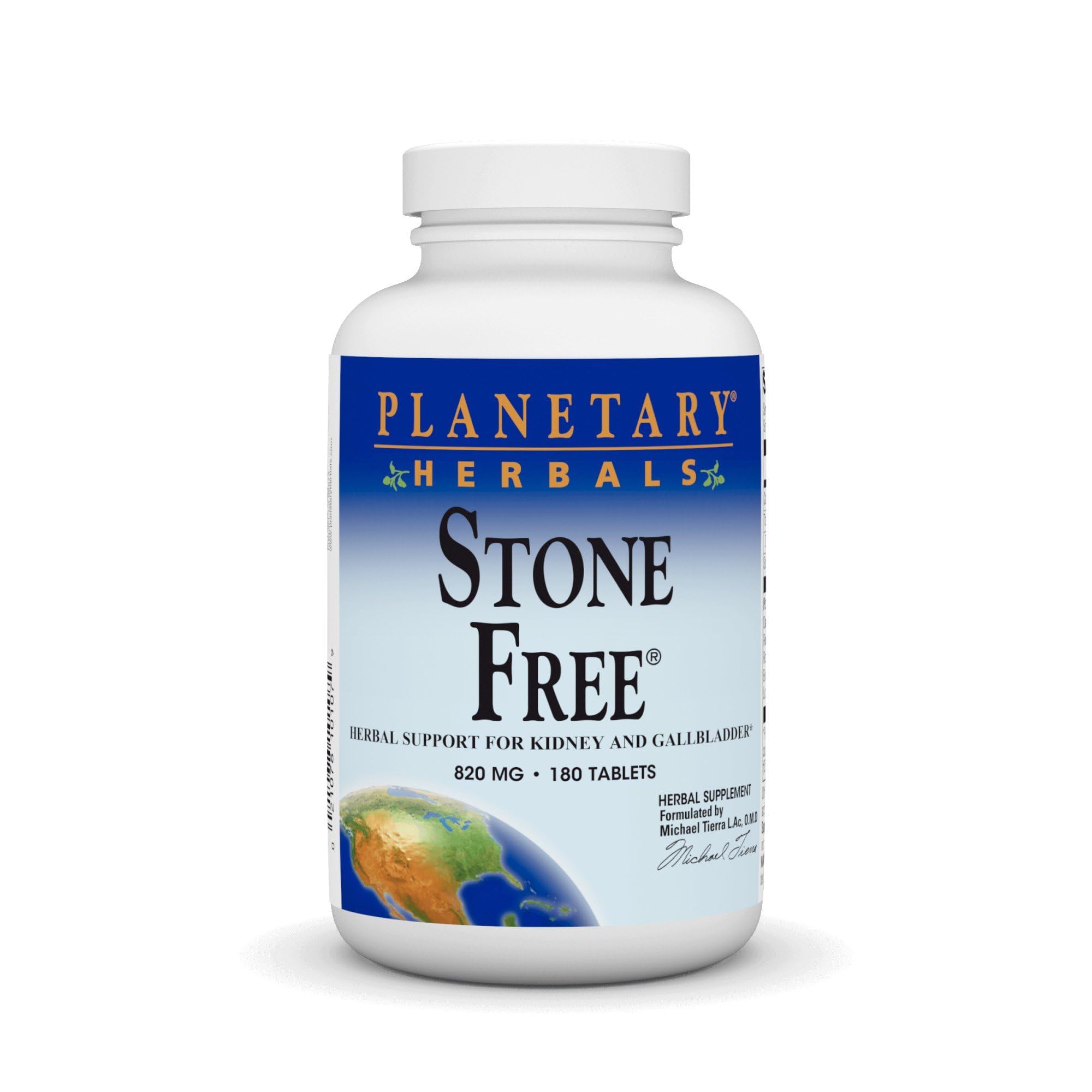 Planetary Herbals tableta en la mano para mostrar cómo tomar y la escala real