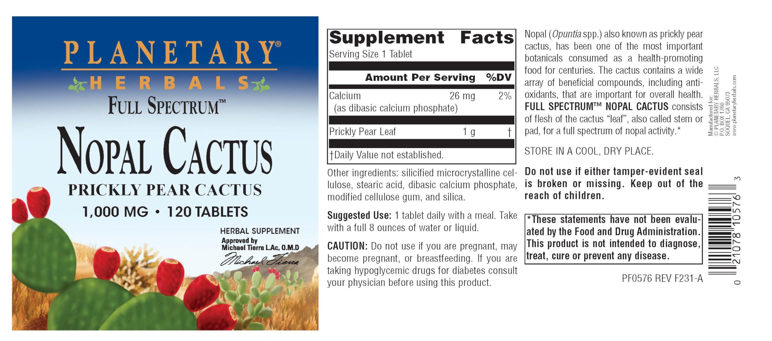 Planetary Herbals tamaño de la tableta comparado con monedas para escala