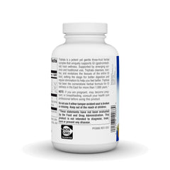 Etiqueta de Planetary Herbals Triphala con información de ingredientes y prácticas de fabricación cGMP
