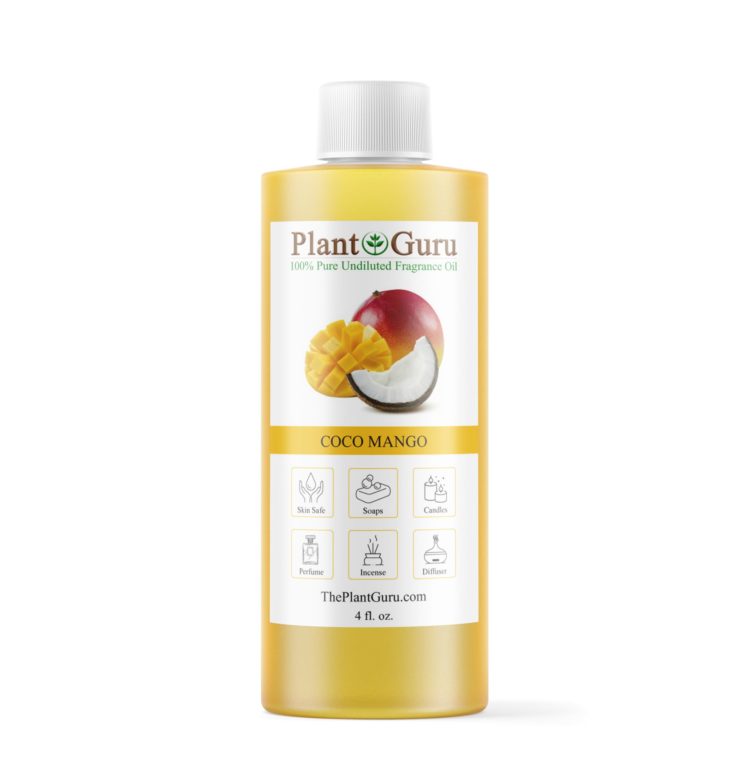 Plant Guru frasco frontal muestra aroma tropical y cantidad
