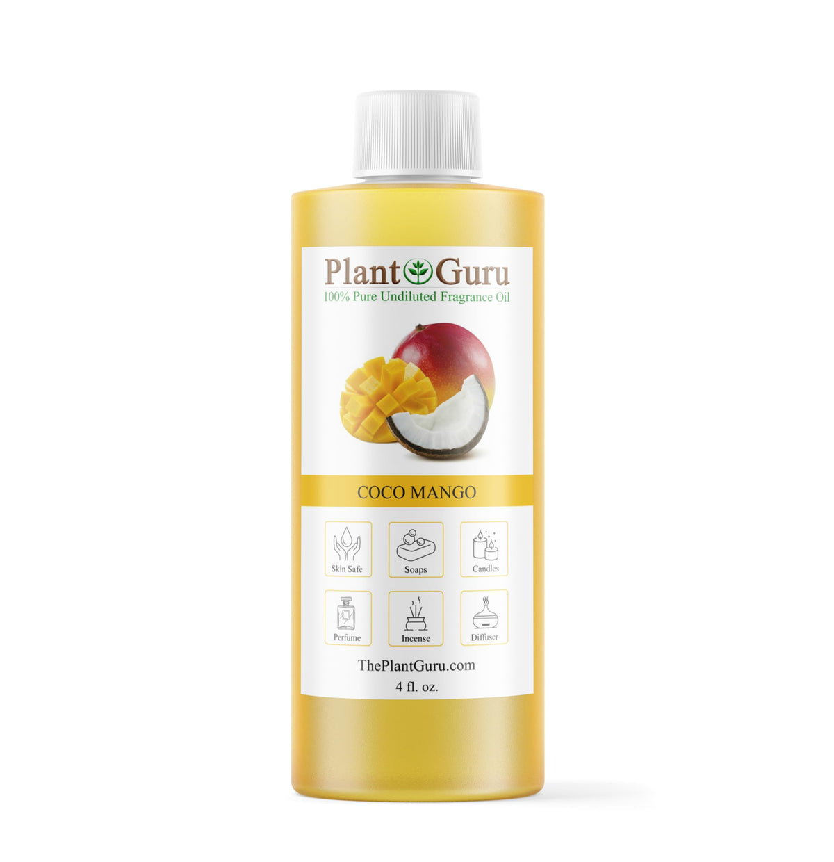 Plant Guru frasco frontal muestra aroma tropical y cantidad