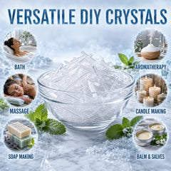 Plant Guru envase abierto con cristales de mentol listo para formular productos