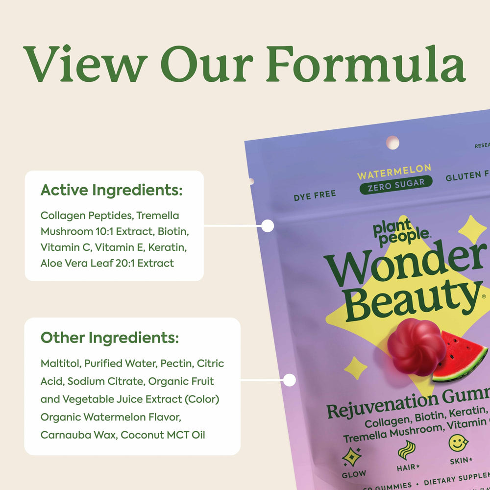 Plant People etiqueta nutricional legible, información sobre vitaminas y advertencias